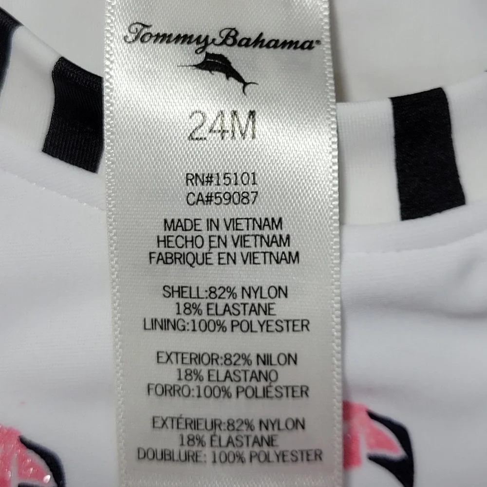 Tommy Bahama Swimsuit Girls 24 months Shirt Bikini Bottom‎ Flamingo UPF 50 Kids